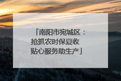 南阳市宛城区：抢抓农时保夏收 贴心服务助生产