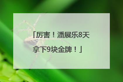 厉害！潘展乐8天拿下9块金牌！