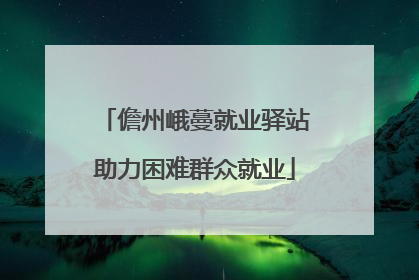 儋州峨蔓就业驿站助力困难群众就业
