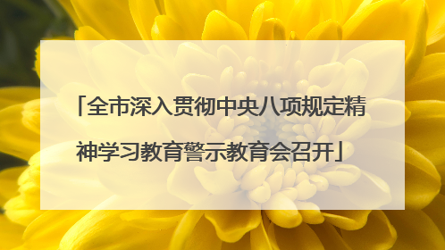全市深入贯彻中央八项规定精神学习教育警示教育会召开