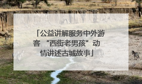 公益讲解服务中外游客 “西街老男孩”动情讲述古城故事