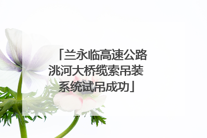 兰永临高速公路洮河大桥缆索吊装系统试吊成功