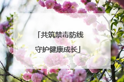 共筑禁毒防线 守护健康成长