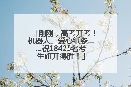 刚刚，高考开考！机器人、爱心纸条……祝18425名考生旗开得胜！