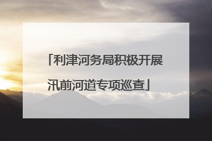 利津河务局积极开展汛前河道专项巡查