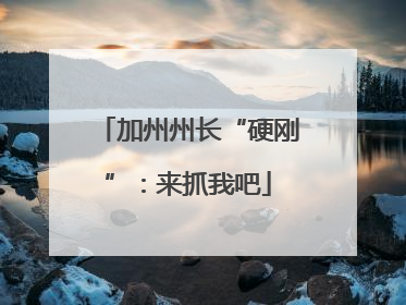加州州长“硬刚”：来抓我吧