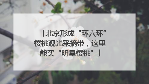 北京形成“环六环”樱桃观光采摘带，这里能买“明星樱桃”