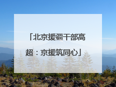 北京援疆干部高超：京援筑同心