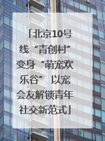 北京10号线“青创村”变身“萌宠欢乐谷” 以宠会友解锁青年社交新范式