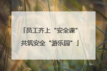 员工齐上“安全课” 共筑安全“游乐园”
