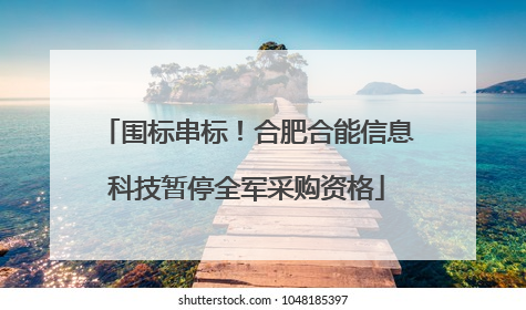 围标串标！合肥合能信息科技暂停全军采购资格