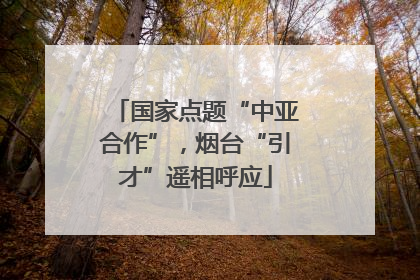 国家点题“中亚合作”，烟台“引才”遥相呼应