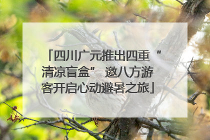 四川广元推出四重“清凉盲盒” 邀八方游客开启心动避暑之旅