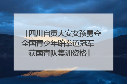 四川自贡大安女孩勇夺全国青少年跆拳道冠军 获国青队集训资格