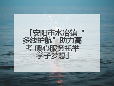 安阳市水冶镇“多线护航”助力高考 暖心服务托举学子梦想