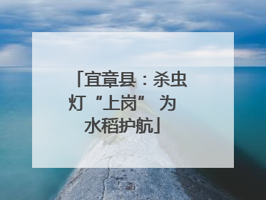 宜章县：杀虫灯“上岗” 为水稻护航