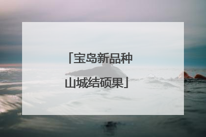 宝岛新品种 山城结硕果