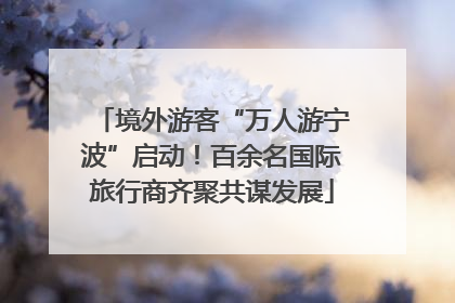 境外游客“万人游宁波”启动！百余名国际旅行商齐聚共谋发展