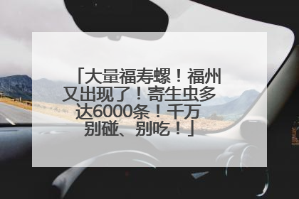 大量福寿螺！福州又出现了！寄生虫多达6000条！千万别碰、别吃！
