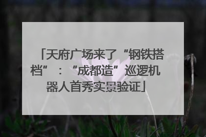 天府广场来了“钢铁搭档”：“成都造”巡逻机器人首秀实景验证