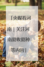 央媒看河南｜关注河南夏收夏种等内容