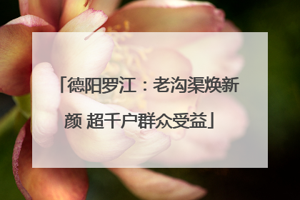 德阳罗江：老沟渠焕新颜 超千户群众受益