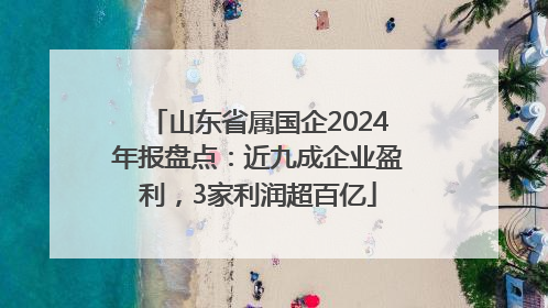 山东省属国企2024年报盘点：近九成企业盈利，3家利润超百亿