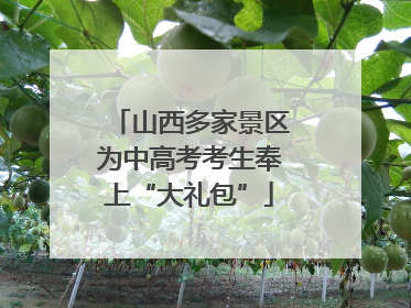 山西多家景区为中高考考生奉上“大礼包”