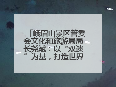 峨眉山景区管委会文化和旅游局局长尧斌：以“双遗”为基，打造世界级文旅品牌与国际典范