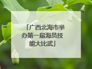 广西北海市举办第一届海员技能大比武