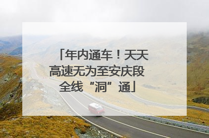 年内通车！天天高速无为至安庆段全线“洞”通