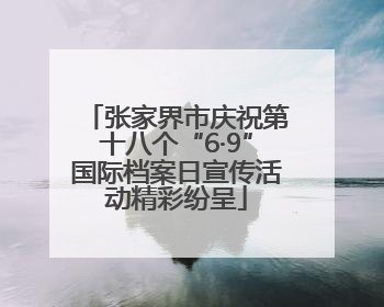 张家界市庆祝第十八个“6·9”国际档案日宣传活动精彩纷呈