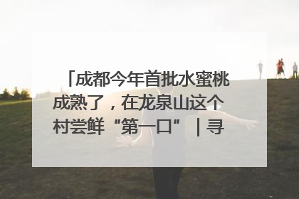 成都今年首批水蜜桃成熟了，在龙泉山这个村尝鲜“第一口”｜寻找和美乡村推荐官