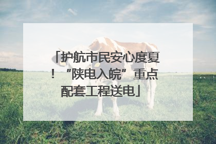 护航市民安心度夏！“陕电入皖”重点配套工程送电
