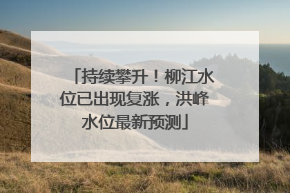 持续攀升！柳江水位已出现复涨，洪峰水位最新预测