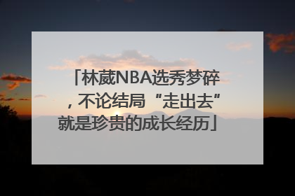 林葳NBA选秀梦碎，不论结局“走出去”就是珍贵的成长经历