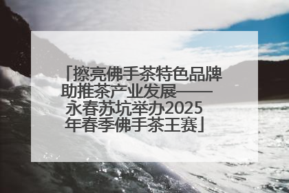 擦亮佛手茶特色品牌 助推茶产业发展——永春苏坑举办2025年春季佛手茶王赛