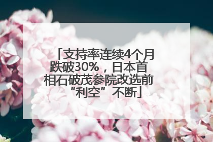 支持率连续4个月跌破30%，日本首相石破茂参院改选前“利空”不断