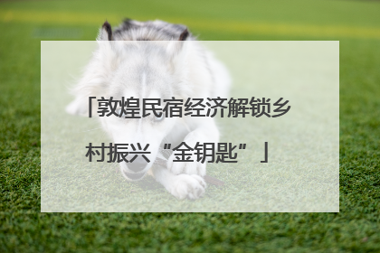 敦煌民宿经济解锁乡村振兴“金钥匙”