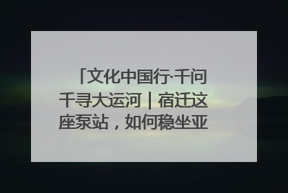 文化中国行·千问千寻大运河｜宿迁这座泵站，如何稳坐亚洲第一宝座？