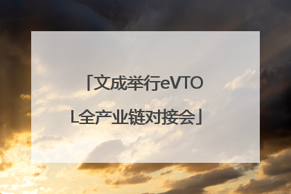 文成举行eVTOL全产业链对接会