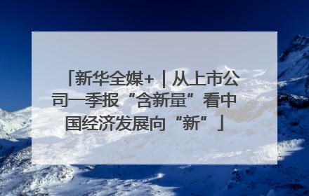 新华全媒+｜从上市公司一季报“含新量”看中国经济发展向“新”