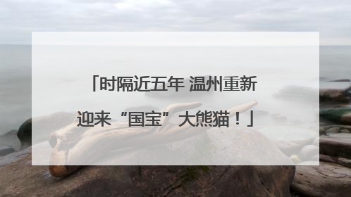 时隔近五年 温州重新迎来“国宝”大熊猫！