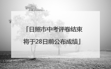 日照市中考评卷结束 将于28日前公布成绩