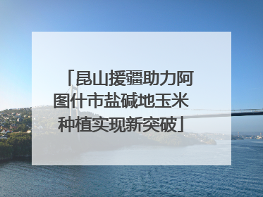 昆山援疆助力阿图什市盐碱地玉米种植实现新突破
