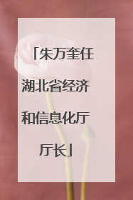 朱万奎任湖北省经济和信息化厅厅长