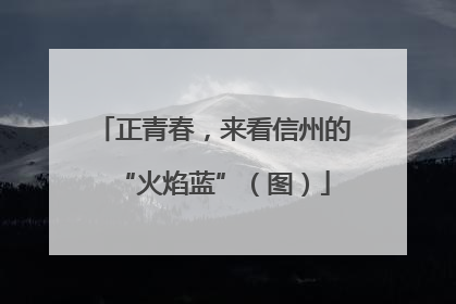 正青春，来看信州的“火焰蓝”（图）