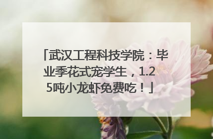 武汉工程科技学院：毕业季花式宠学生，1.25吨小龙虾免费吃！