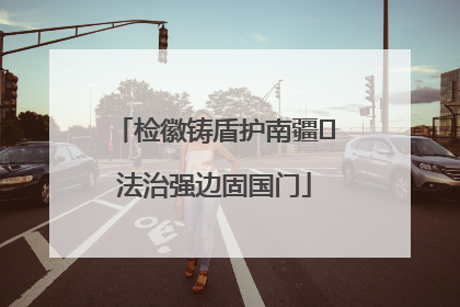 检徽铸盾护南疆 法治强边固国门