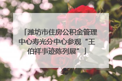 潍坊市住房公积金管理中心寿光分中心参观“王伯祥事迹陈列展”